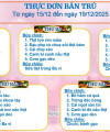 THỰC ĐƠN BÁN TRÚ TUẦN 15 (Từ ngày 15/12 đến ngày 19/12/2025)