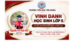 TRƯỜNG TIỂU HỌC YÊN NGHĨA VINH DANH HỌC SINH TRÚNG TUYỂN VÀO CÁC TRƯỜNG THCS CHẤT LƯỢNG CAO NĂM HỌC 2026 - 2027 (ĐỢT 2)