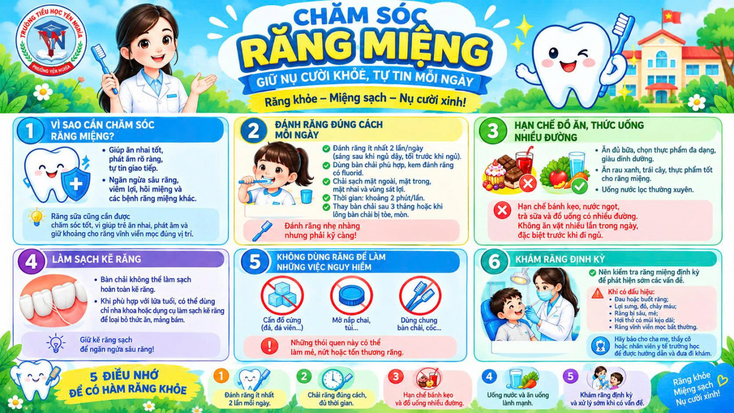 CHĂM SÓC RĂNG MIỆNG CHO HỌC SINH TIỂU HỌC