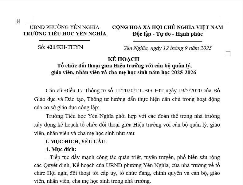 Công tác tổ chức Đối thoại