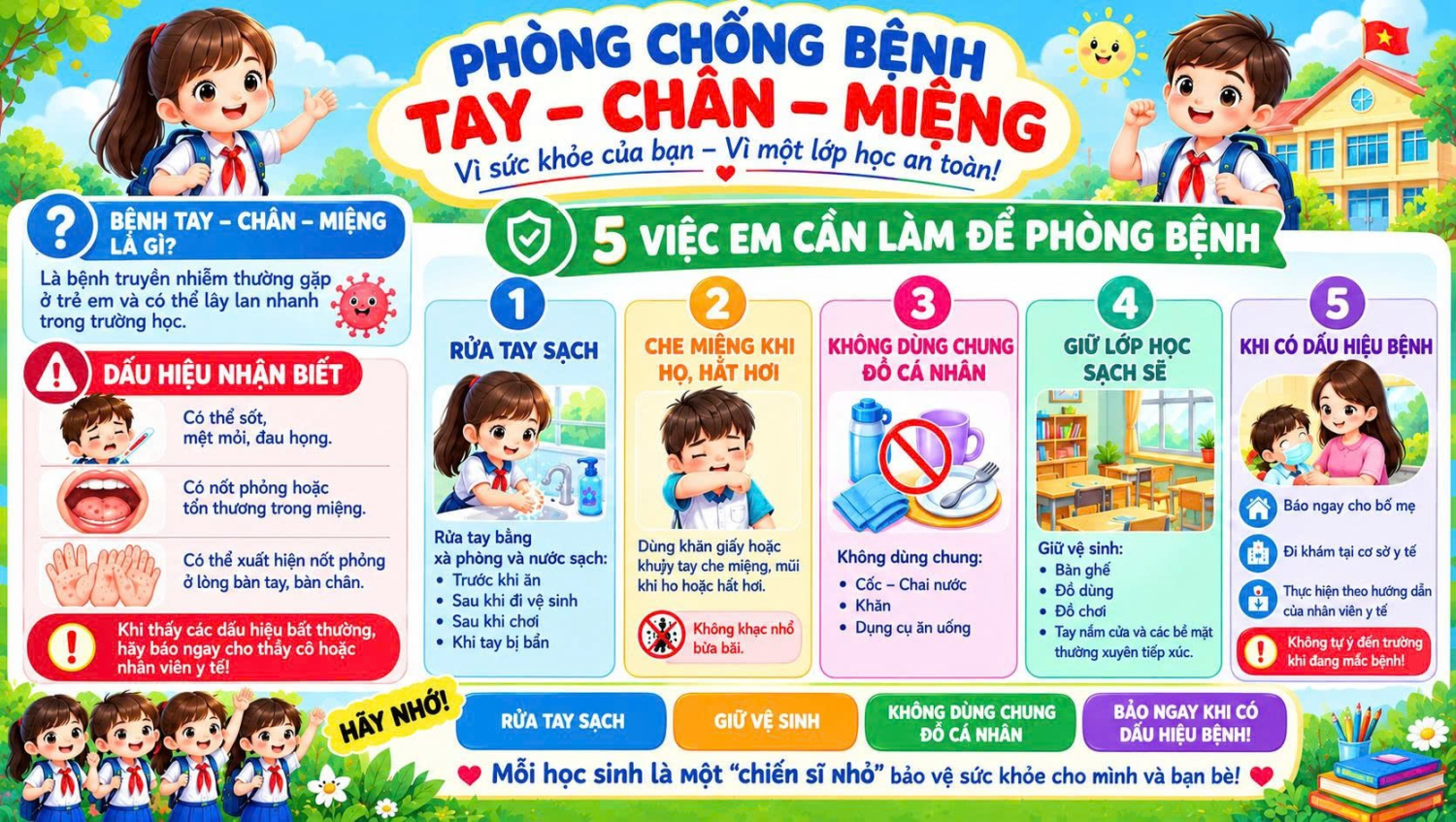 PHÒNG CHỐNG BỆNH CHÂN TAY MIỆNG Ở TRẺ EM